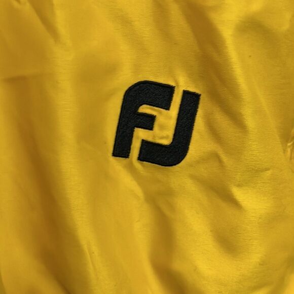 FootJoy Gold Embroidered Pullover Jacket w/ Front Zipper Pockets & V-Neck- Large - Picture 7 of 14